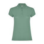 Polo de punto piqué en algodón 100% para mujer 200 g/m2 Roly color verde oliva