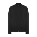 Jersey de cuello perkins de algodón y poliéster unisex 280 g/m2 Roly color negro