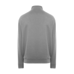 Jersey de cuello perkins de algodón y poliéster unisex 280 g/m2 Roly color gris claro jaspeado segunda vista trasera