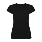 Camiseta de 100% algodón en punto para mujer 155 g/m2 Roly color negro