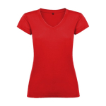 Camiseta de 100% algodón en punto para mujer 155 g/m2 Roly color rojo