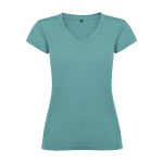 Camiseta de 100% algodón en punto para mujer 155 g/m2 Roly color aguamarina