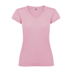 Camiseta de 100% algodón en punto para mujer 155 g/m2 Roly color rosa claro