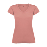 Camiseta de 100% algodón en punto para mujer 155 g/m2 Roly color salmón