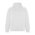 Sudadera hecha de un 57% de algodón orgánico unisex 300 g/m2 Roly color blanco