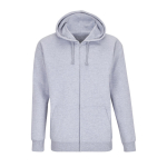 Sudadera de algodón y poliéster con capucha SOL'S Carter 280 g/m2 color gris claro