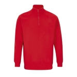 Sudadera algodón y poliéster de cremallera 1/4 SOL'S Conrad 280 g/m2 color rojo