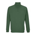 Sudadera algodón y poliéster de cremallera 1/4 SOL'S Conrad 280 g/m2 color verde oscuro