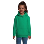 Sudadera de algodón y poliéster para niños SOL'S Condor 280 g/m2 color verde vista fotografía octava vista