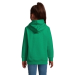 Sudadera de algodón y poliéster para niños SOL'S Condor 280 g/m2 color verde segunda vista fotografía