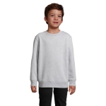 Sudadera algodón y poliéster reciclado niños SOL'S Columbia 280 g/m2 color gris claro vista fotografía