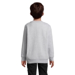 Sudadera algodón y poliéster reciclado niños SOL'S Columbia 280 g/m2 color gris claro segunda vista fotografía
