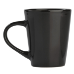 Taza de cerámica con asa triangular en colores hecha en EU 270ml color negro segunda vista