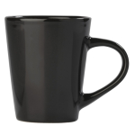 Taza de cerámica con asa triangular en colores hecha en EU 270ml color negro cuarta vista