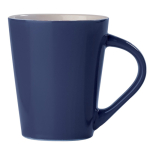 Taza de cerámica con asa triangular en colores hecha en EU 270ml color azul oscuro cuarta vista