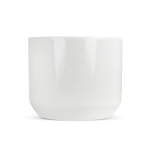 Taza de cerámica blanca con una asa rectangular compacta 250ml color blanco cuarta vista