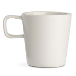 Taza de cerámica con asa cuadrada en la parte superior 180ml color blanco segunda vista