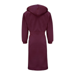 Albornoz de algodón y poliéster con capucha ajustable talla S/M color burdeos tercera vista