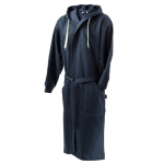 Albornoz de algodón y poliéster con capucha ajustable talla S/M color azul