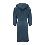 Albornoz de algodón y poliéster con capucha ajustable talla S/M color azul tercera vista