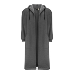 Albornoz de algodón y poliéster con capucha ajustable talla S/M color gris oscuro segunda vista