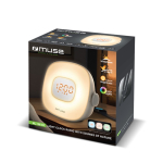 Radio despertador con luz gradual natural y radio FM Muse color blanco quinta vista