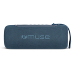 Altavoz en forma cilíndrica resistente al agua y detalles LED color azul oscuro segunda vista