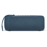 Altavoz en forma cilíndrica resistente al agua y detalles LED color azul oscuro tercera vista