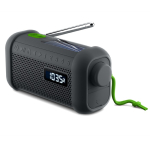 Radio portátil de silicona con linterna y powerbank 1.000mAh Muse color negro