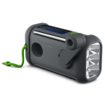 Radio portátil de silicona con linterna y powerbank 1.000mAh Muse color negro segunda vista