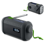 Radio portátil de silicona con linterna y powerbank 1.000mAh Muse