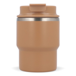 Vaso take away de doble pared compatible con cafeteras 280ml color marrón tercera vista