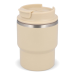 Vaso take away de doble pared compatible con cafeteras 280ml color beige