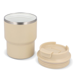 Vaso take away de doble pared compatible con cafeteras 280ml color beige segunda vista