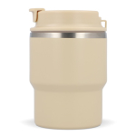 Vaso take away de doble pared compatible con cafeteras 280ml color beige cuarta vista