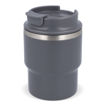 Vaso take away de doble pared compatible con cafeteras 280ml color gris oscuro
