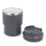 Vaso take away de doble pared compatible con cafeteras 280ml color gris oscuro segunda vista