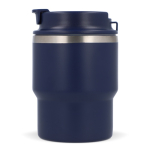 Vaso take away de doble pared compatible con cafeteras 280ml color azul oscuro cuarta vista