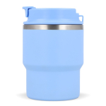 Vaso take away de doble pared compatible con cafeteras 280ml color azul claro cuarta vista