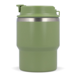 Vaso take away de doble pared compatible con cafeteras 280ml color verde oliva cuarta vista