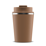 Vaso take away de doble pared compatible con cafeteras 280ml color marrón