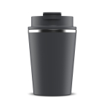 Vaso take away de doble pared compatible con cafeteras 280ml color gris oscuro