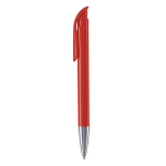 Bolígrafo de plástico con acabado opaco hecho en UE de tinta azul color rojo tercera vista