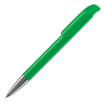 Bolígrafo de plástico con acabado opaco hecho en UE de tinta azul color verde