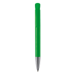 Bolígrafo de plástico con acabado opaco hecho en UE de tinta azul color verde segunda vista