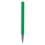 Bolígrafo de plástico con acabado opaco hecho en UE de tinta azul color verde cuarta vista