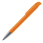 Bolígrafo de plástico con acabado opaco hecho en UE de tinta azul color naranja