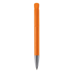 Bolígrafo de plástico con acabado opaco hecho en UE de tinta azul color naranja segunda vista