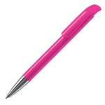 Bolígrafo de plástico con acabado opaco hecho en UE de tinta azul color rosa