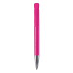Bolígrafo de plástico con acabado opaco hecho en UE de tinta azul color rosa segunda vista